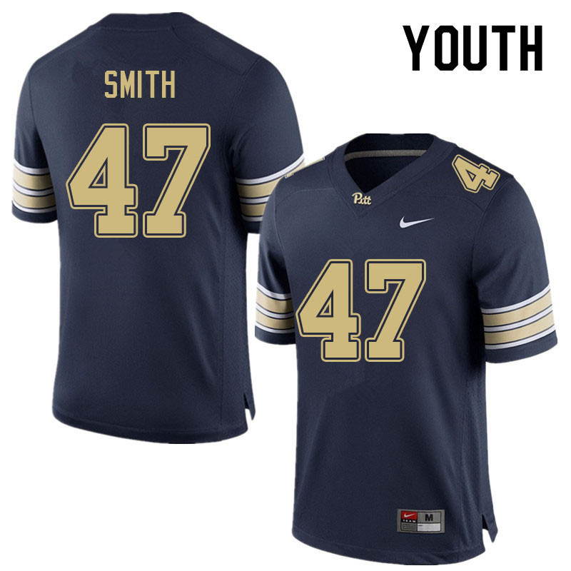 Youth #47 Caden Smith Pitt Panthers College Football Jerseys Sale-Navy